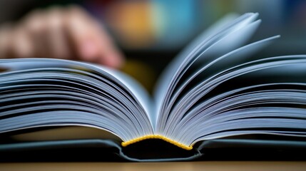 Poster - Open Book Pages Displaying Layers of Knowledge