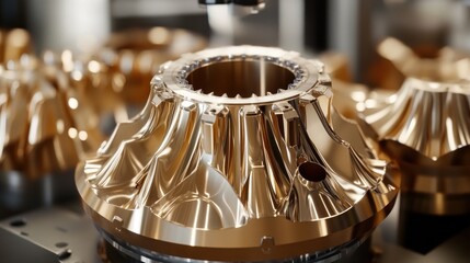 Aufkleber - Precision Machined Gold Gear Component Manufacturing Process