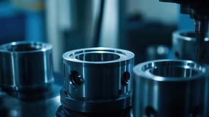 Poster - Precision Machined Metal Components Industrial Manufacturing Process