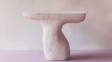 Poster - Abstract Sculpted Table with a Unique Design