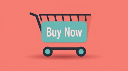 Poster - Shopping Cart Icon Showing Buy Now Button