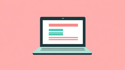 Poster - Laptop Displaying a Simple Webpage Form