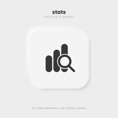 Poster - Statistic icon. 3d financial analysis stats icon. Growing graph. Business chart symbol. Growths chart collection. Progress bar. Bar diagram. Growth success arrow icon. Progress symbol. Chart increase
