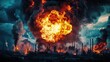 © Kitta Studio - Massive Industrial Explosion Erupts in Darkened Skies Above Factory