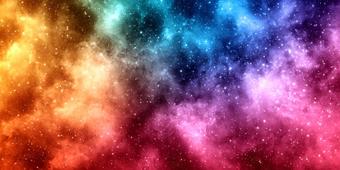colorful cosmic nebula background with stars