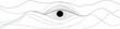 © Angelina - Human eye sign illustrated with uninterrupted lines. Line art showcasing a human eye icon. Modern visual art. Featured on an abstract background.