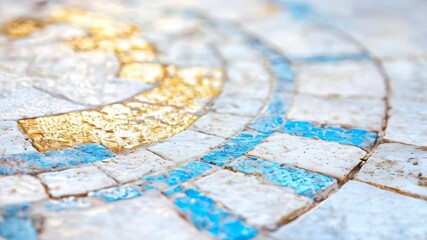 Aufkleber - Beautiful Patterns of Stone Platz Reveal Intricate Designs in Natural Light