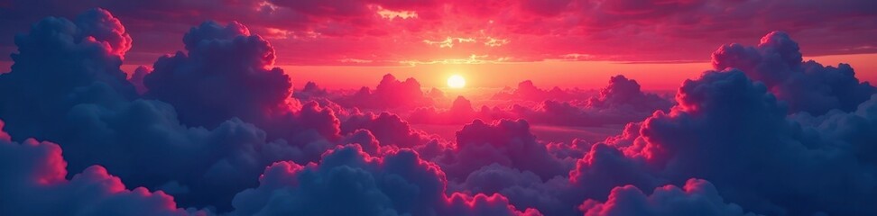 Wall Mural - Crimson hues bleed into deep indigo, swirling cloudscape at sunset , crimson, twilight, galaxy