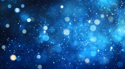 Wall Mural - abstract cosmic blue particles