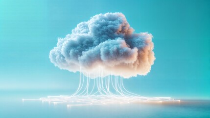 Poster - Cloud computing, data storage, and global network connectivity