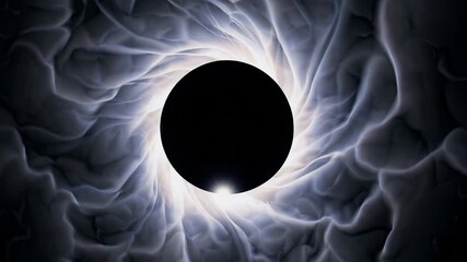 Wall Mural - cosmic black hole surrounded by swirling nebula, mystical space phenomenon. astronomy and science ex
