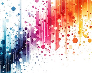 Wall Mural - Abstract colorful background with vertical lines and circles.