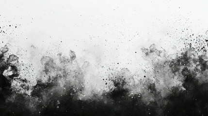 Poster - Organic Monochrome Abstract Design with Rough Texture and Artistic Flair