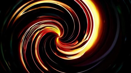 Poster - Abstract swirling vortex with fiery colors, digital art. Futuristic energy and movement concept