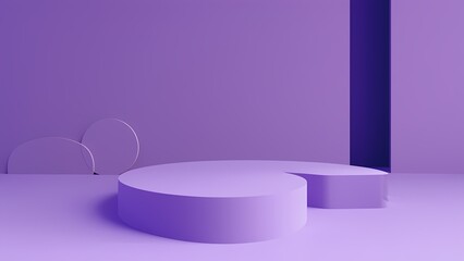 Poster - Creative abstract design showcase modern art gallery visual content studio environment front view artistic expression