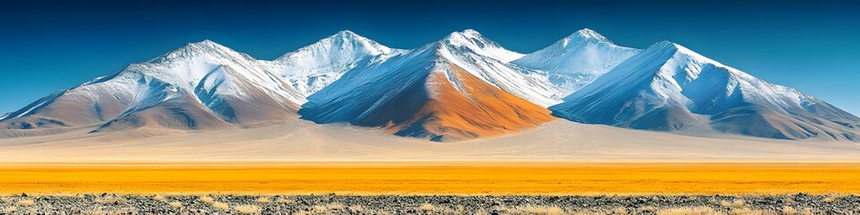 Wall Mural - landscape with mountains
