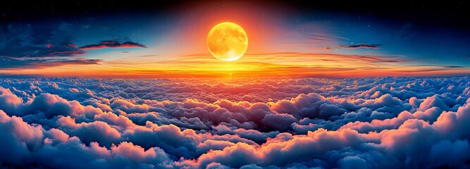 Wall Mural - sunset in the mountains