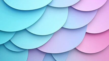 Poster - Abstract D background with layered semicircles in matte pastel finishes. No text, no people.