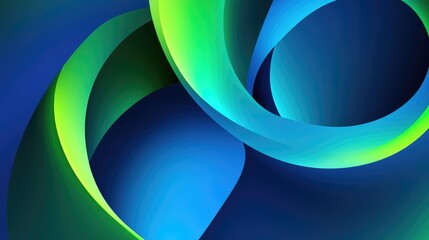 Poster - abstract ai-generated organic textures with glowing blue and green elements, offering open space for