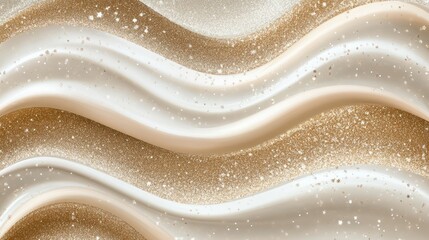 Poster - Abstract background with swirling gold and silver glitter creating a festive and elegant holiday atmosphere. No text, no people.