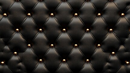 Poster - Abstract luxury patterns in shimmering gold on a deep black leather-textured background. No text, no people.