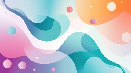 Poster - AI-generated minimalistic gradient background blending soft tones of teal, lavender, and peach for a tranquil aesthetic. No text, no people.