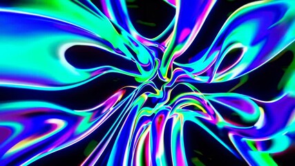 Poster - Abstract neon light streaks in motion