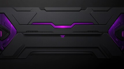 Poster - Black background with faint neon purple glow on the edges, creating a futuristic tone. No text, no people.