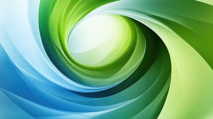 Poster - Dynamic swirling shapes in electric blues and greens with high contrast, perfect for abstract art. No text, no people.