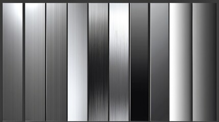 Poster - Gradient with a metallic effect, transitioning from shiny silver to soft gray, adding sophistication. No text, no people.