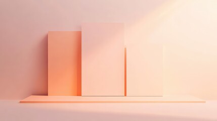 Poster - Subtle gradient transitioning from ivory to pale peach, perfect for minimalist designs. No text, no people.