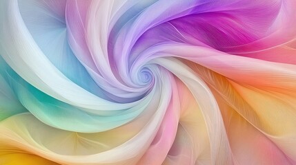 Poster - Swirling, layered pastel colors with a soft, cloudy texture for an ethereal artistic background. No text, no people.