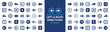 © Icons-Studio - Left and Right directions icon set. Arrows symbol vector icons collection. Use for navigation, next and previous, forward and back.