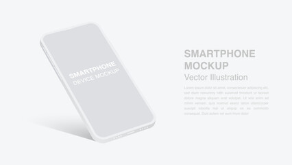 Poster - Modern White Smartphone and Mobile Phone Mockup for Presentations, Infographics, and App Displays - Perfect for Flyers, Banners, Brochures, and Posters. Vector.