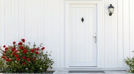 Aufkleber - Simple white door design with clean proportions, centered on a neutral white background for versatile use.