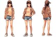© arri - Anime Girl Poses Casual Summer Outfit