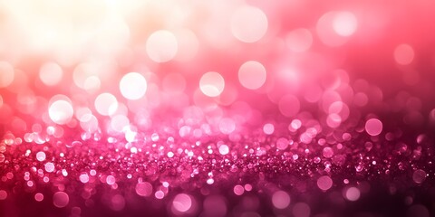 Canvas Print - Pink Glitter Background With Sparkling Lights