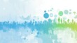 World Population Day abstract background. Featuring calming blues, greens, and grays. Highlighting population growth, sustainability, and global development. Ideal for World Population Day