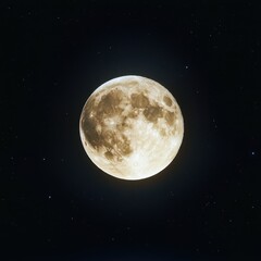 a full moon radiating supernatural energy, light spirals illuminating the starlit heavens