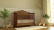 © karnsiree - Classic nursery room with wooden toys and vintage crib