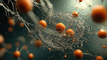 Aufkleber - Exploring trivitino particles artistic representation in standard models science lab digital art abstract perspective