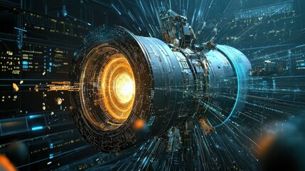 Aufkleber - Exploring trivitino particle interactions in a cosmic realm conceptual visualization of advanced scientific phenomena