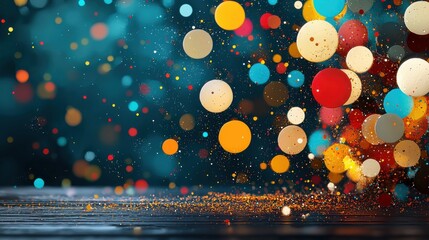 Aufkleber - Trivitino particles emitting colorful light in a plas standard a visual exploration of photon behavior in a dynamic environment