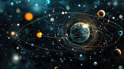 Aufkleber - Trivitino particles emitting colorful light in a plasma standard laboratory a vibrant display of quantum physics