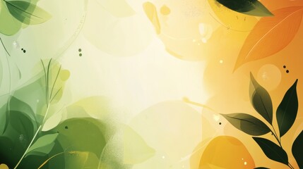 Wall Mural - world vegan day abstract background. featuring earthy greens, browns, and yellows. highlighting sust