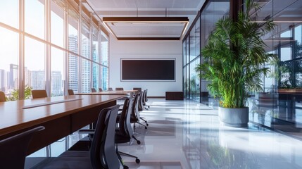 Poster - Interactive collaborative learning space for professional courses in a modern corporate setting with virtual classrooms and dynamic tools