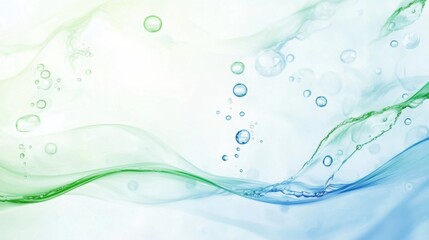 Wall Mural - world water day abstract background. featuring soft blues, greens, and whites. highlighting water co
