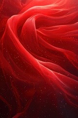 Wall Mural - Red fabric with a lot of sparkles on it