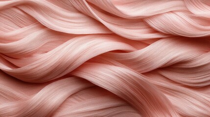 Poster - Soft, flowing pink fabric creating a serene texture.