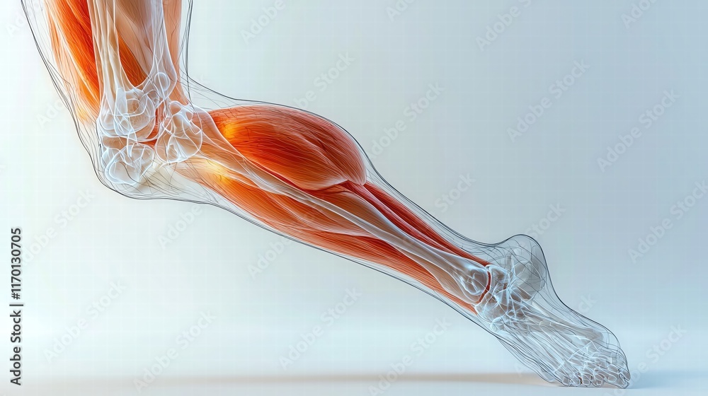 Study Leg Muscles Anatomical illustration of human leg muscles Stock Illustration | Adobe ...